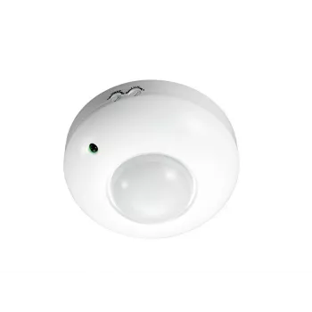 MACLEAN MCE19 rilevatore di movimento PIR da soffitto - copertura 360°, carico 1200 W lampade a incandescenza / 300 W LED, tempo e lux regolabili, bianco