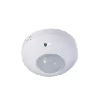 MACLEAN MCE19 rilevatore di movimento PIR da soffitto - copertura 360°, carico 1200 W lampade a incandescenza / 300 W LED, tempo e lux regolabili, bianco