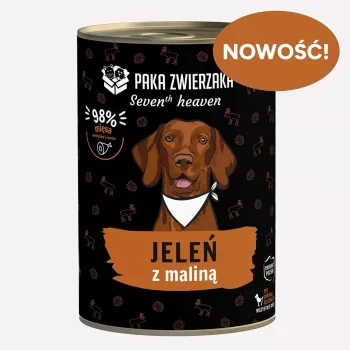 Paka Zwierzaka Seventh Heaven cervo con lampone 400 g cibo umido per cani