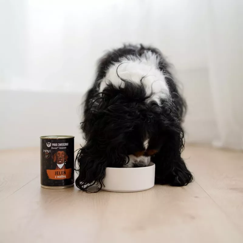 Paka Zwierzaka Seventh Heaven cervo con lampone 400 g cibo umido per cani