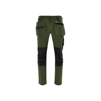 NO NAME TROUSERS MONTER M Pantaloni da lavoro uomo, 65% poliestere 35% cotone, nero/grigio, 9 tasche, tasche per ginocchiere, EN ISO 13688