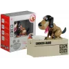 LEAN TOYS Salvadanaio robot mangia monete a forma di cane giocattolo salvadanaio marrone - nero