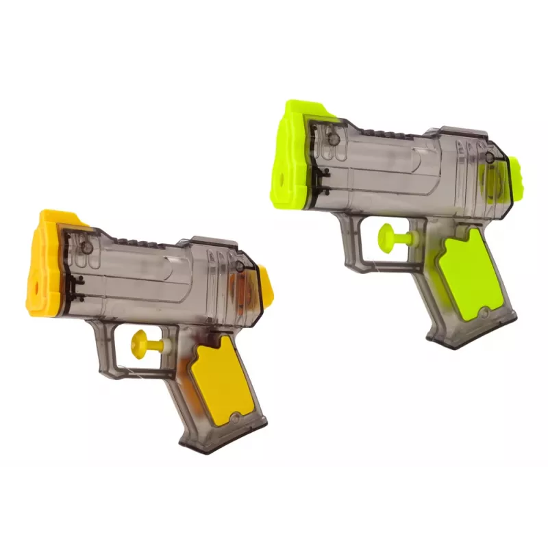 LEAN TOYS Piccola pistola ad acqua trasparente giallo arancione