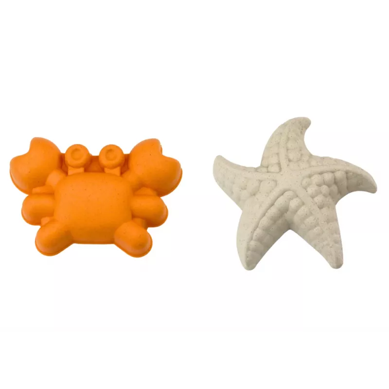 LEAN TOYS Set giochi da spiaggia - secchiello, mulino, setaccio, 3 stampi pastello (6 pezzi)