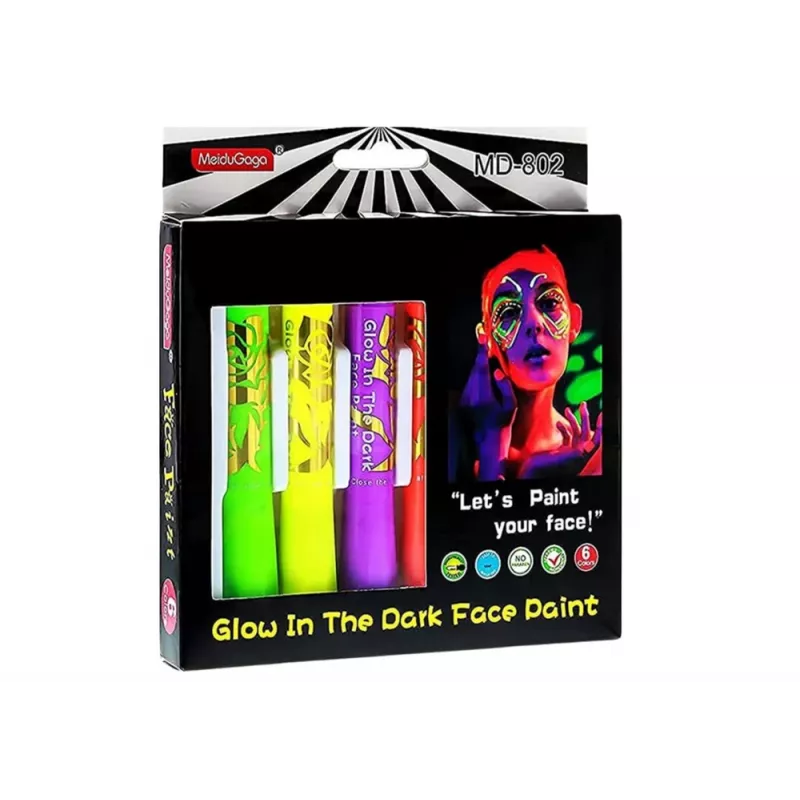 LEAN TOYS Set trucco viso penne neon fluorescenti 6 pezzi