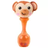 LEAN TOYS Set sonagli con palline morbide, motivi scimmia e panda, 2 pezzi