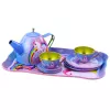 LEAN TOYS Servizio da tè in metallo per bambini con tazze, teiera e vassoio unicorno