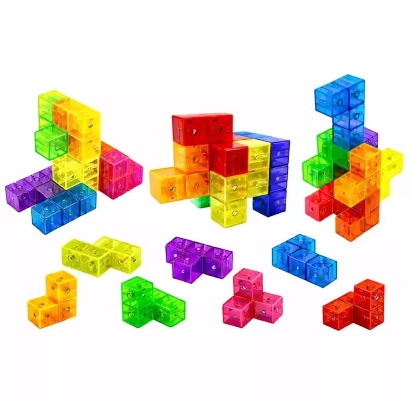 LEAN TOYS Mattoncini magnetici Magic Cube puzzle 156 carte sfida 9 pezzi