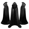 LEAN TOYS Mantello con cappuccio carnevale Halloween nero 150cm