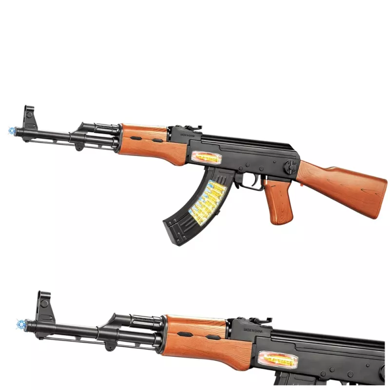 LEAN TOYS Fucile giocattolo AK-47 per bambini con luce e suono 68,5 cm