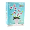 LEAN TOYS Orchidea mattoncini orchidea in vaso rosa e bianco 718 pezzi