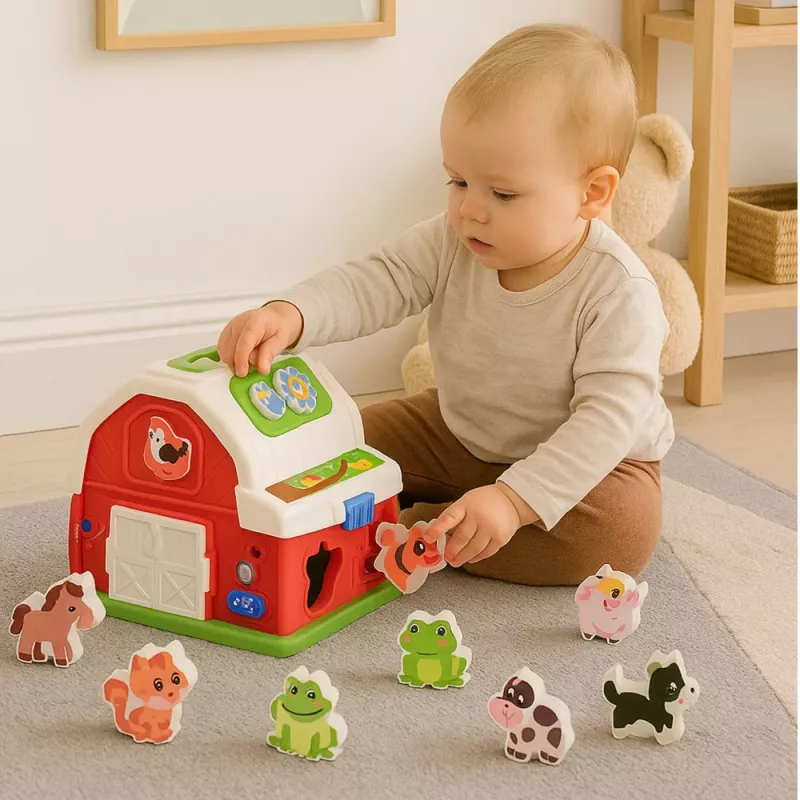 LEAN TOYS Fattoria interattiva con musica, animali, luci e suoni
