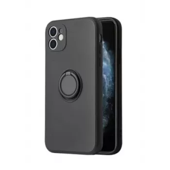 iLike custodia in silicone con anello per Apple iPhone 13 Pro nero