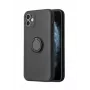 iLike custodia in silicone con anello per Apple iPhone 13 Pro nero