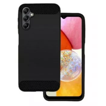 iLike Samsung Galaxy A14 5G custodia Carbon Black - cover posteriore TPU con texture in fibra di carbonio
