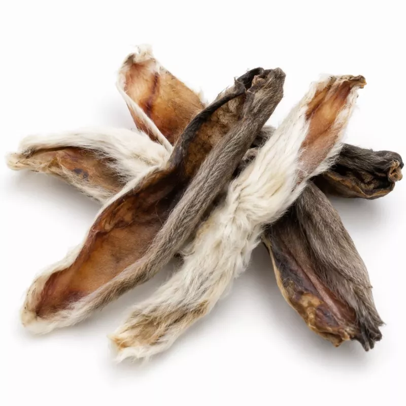 PETITTO orecchie di coniglio con pelo snack per cani, 500 g