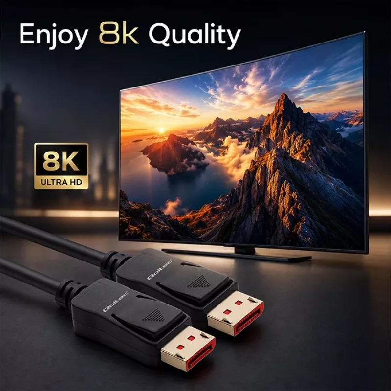 QOLTEC Cavo DisplayPort M/M v2.1 40G 1,5 m