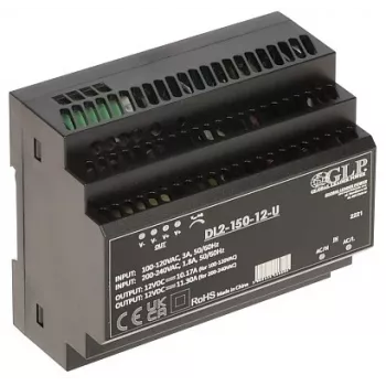 GLP alimentatore switching DL2-150-12-U 150W 12V 12.5A alimentatore industriale da guida DIN