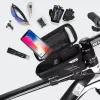 WILDMAN Bike Holder Case M E2 1L nero - borsa da manubrio per smartphone, resistente agli schizzi, compatibile touchscreen, 1L di spazio