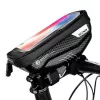 WILDMAN Bike Holder Case S E1 1L nero – borsa da telaio compatta per bici con chiusure a strappo