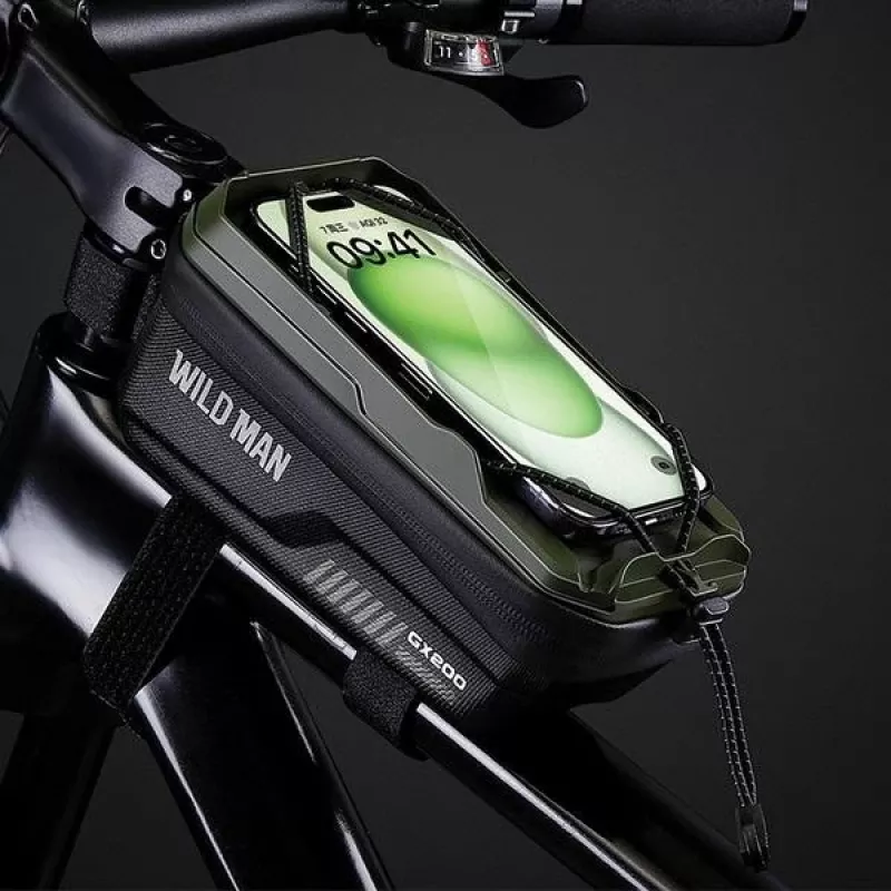 WILDMAN GX200 borsa da telaio per bici case nero supporto bici