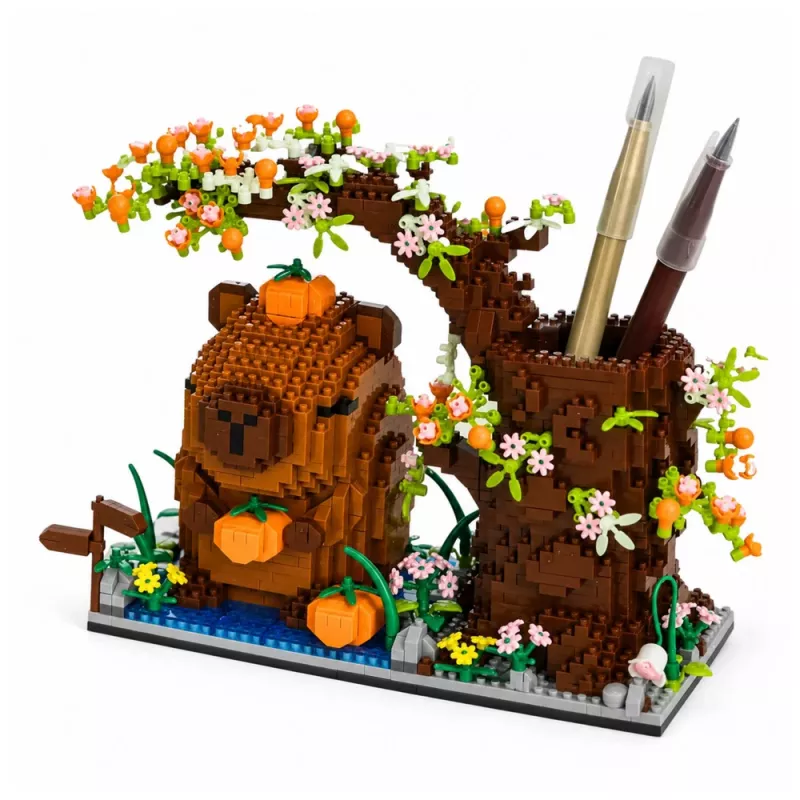 LEAN TOYS Capybara mattoncini albero portapenne 1800 pezzi