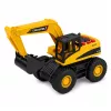 LEAN TOYS Escavatore da cantiere con benna mobile, luce e suono - giallo, scala 1:32