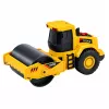 LEAN TOYS Rullo compressore veicolo da cantiere scala 1:32 con rullo rotante, luce e suono giallo