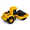LEAN TOYS Rullo compressore veicolo da cantiere scala 1:32 con rullo rotante, luce e suono giallo