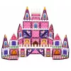 LEAN TOYS Mattoncini magnetici castello della principessa rosa 58 pezzi
