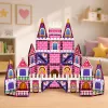 LEAN TOYS Mattoncini magnetici castello della principessa rosa 58 pezzi