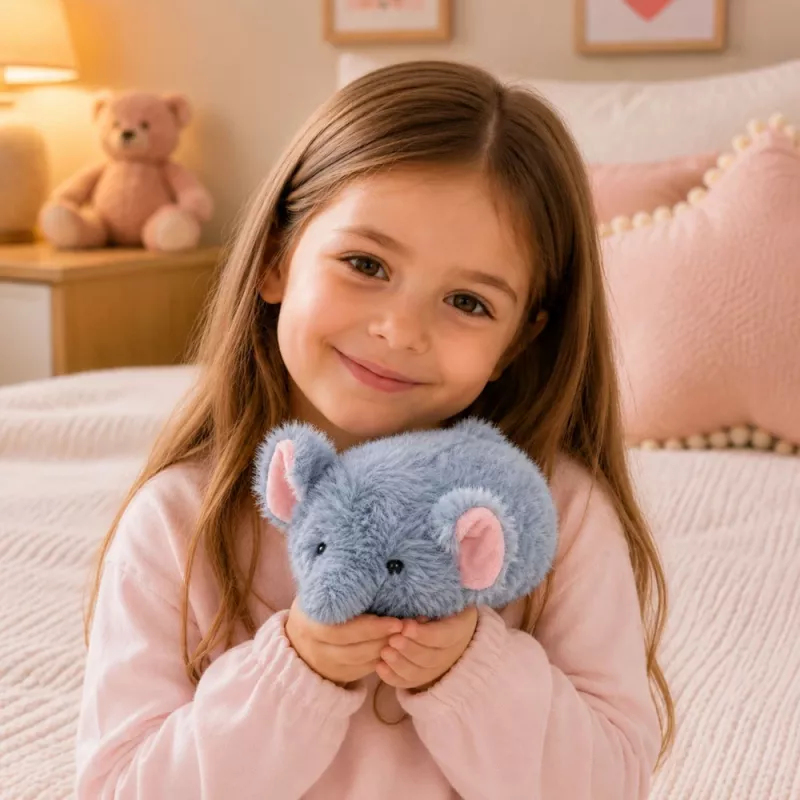 LEAN TOYS mascotte elefante peluche morbido piccolo grigio 18 cm