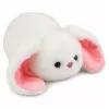 LEAN TOYS coniglio peluche con orecchie lunghe, bianco, 16 cm
