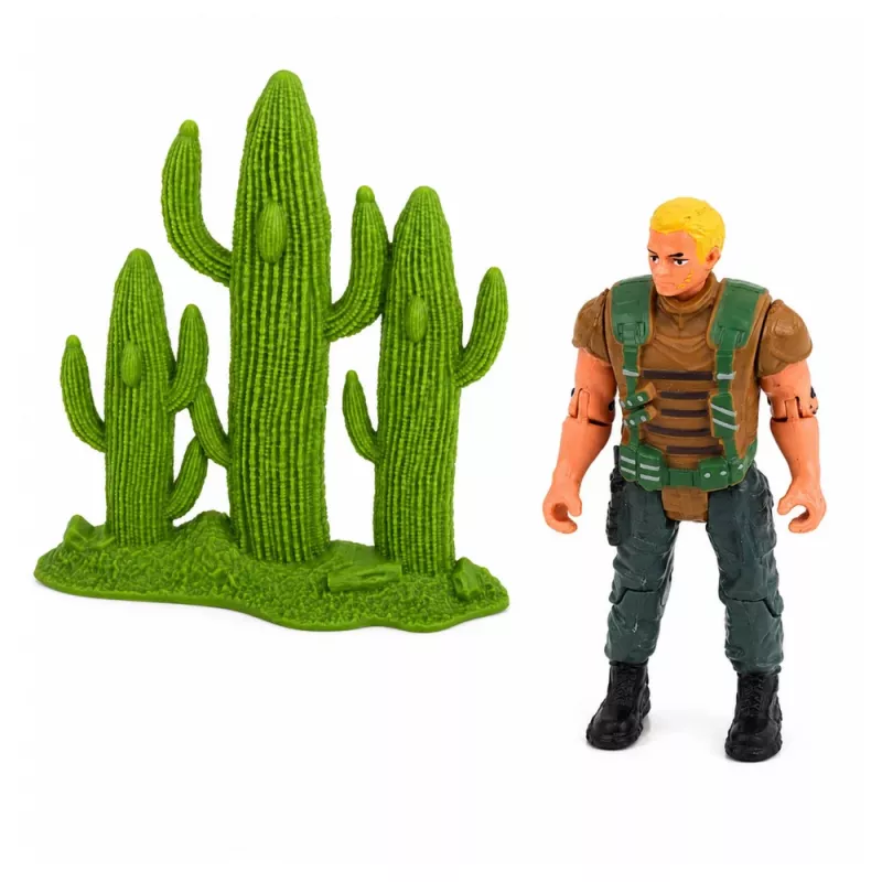 LEAN TOYS set cacciatore di dinosauri action figure con articolazioni mobili e accessori armi a rete