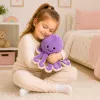 LEAN TOYS polpo peluche con tentacoli elastici viola 30 cm