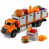 LEAN TOYS camion trasporto alimenti arancione modello die-cast 1:55