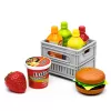 LEAN TOYS camion trasporto alimenti arancione modello die-cast 1:55