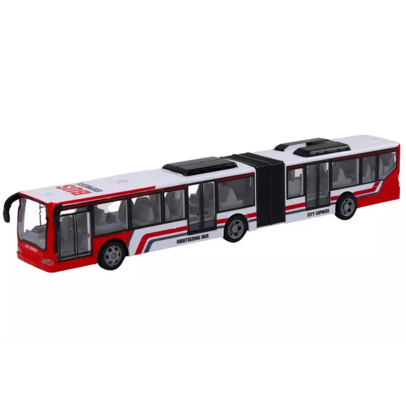 LEAN TOYS autobus urbano RC radiocomandato rosso e bianco scala 1:20