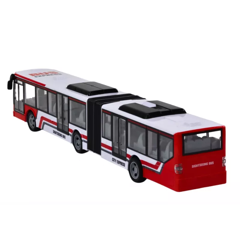 LEAN TOYS autobus urbano RC radiocomandato rosso e bianco scala 1:20
