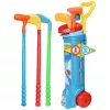 LEAN TOYS Set golf con carrello, mazze, gioco da campo, 20 pezzi