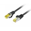 LANBERG cavo patch Cat.6A S/FTP LSZH 20m nero – 10GbE, Fluke Passed, 26AWG rame puro
