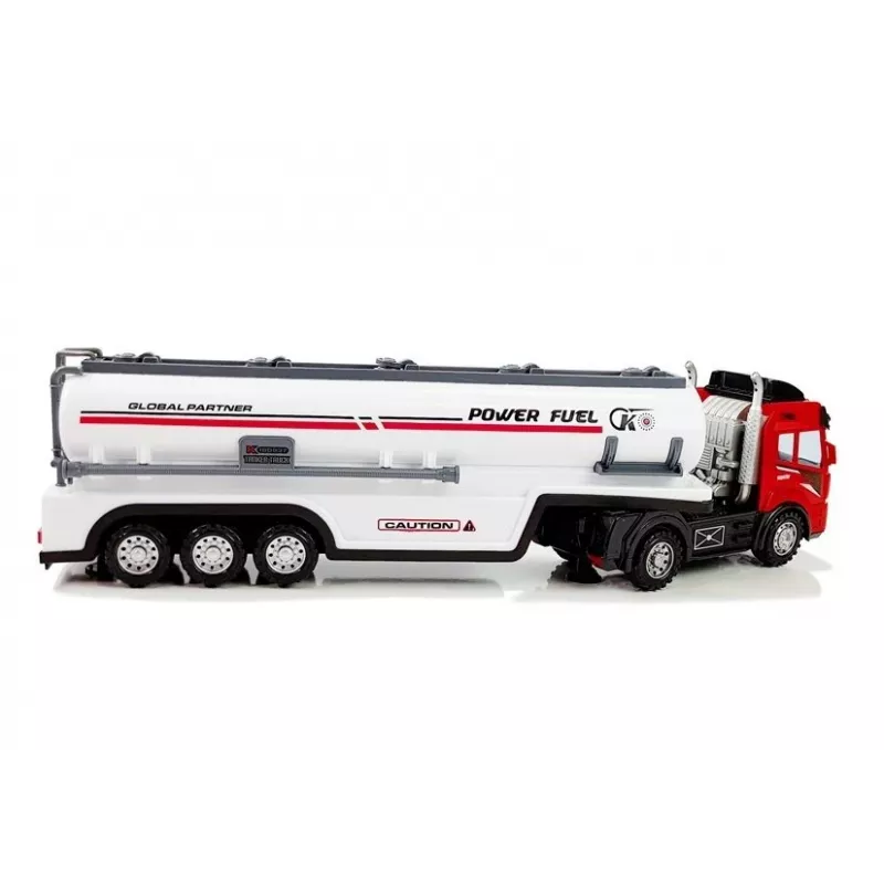 LEAN TOYS autocisterna R/C con luce e suono, scala 1:32, camion radiocomandato 2,4 GHz