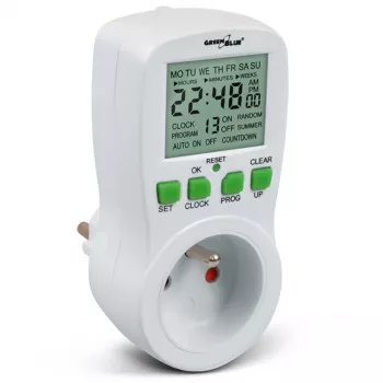 GreenBlue GB107 timer programmabile digitale 16 programmi 230V 16A Schuko