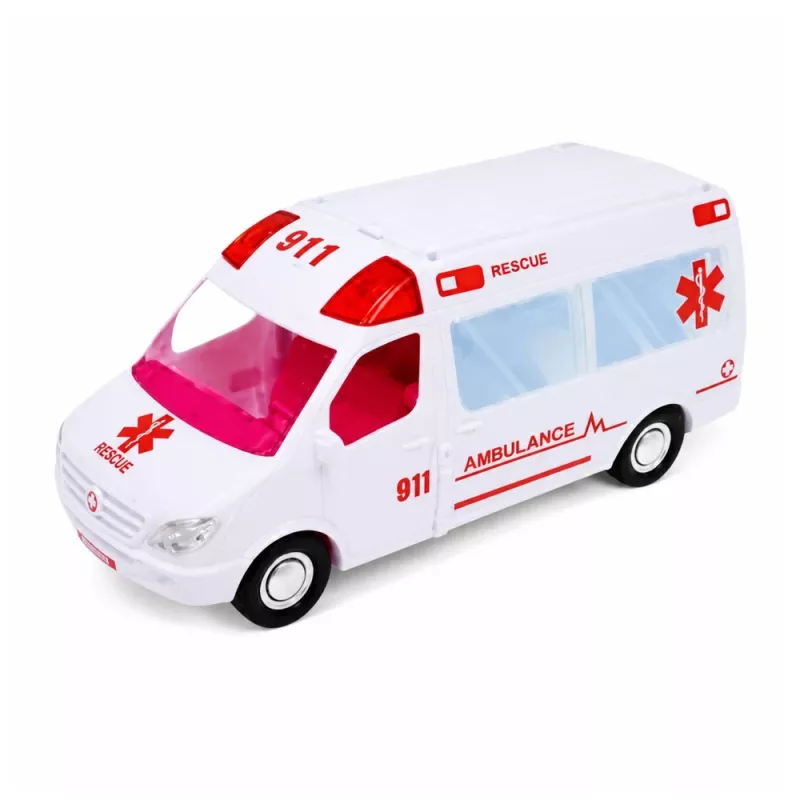 LEAN TOYS Ambulanza pieghevole per ospedale delle bambole accessorio mini bambola 11 pezzi