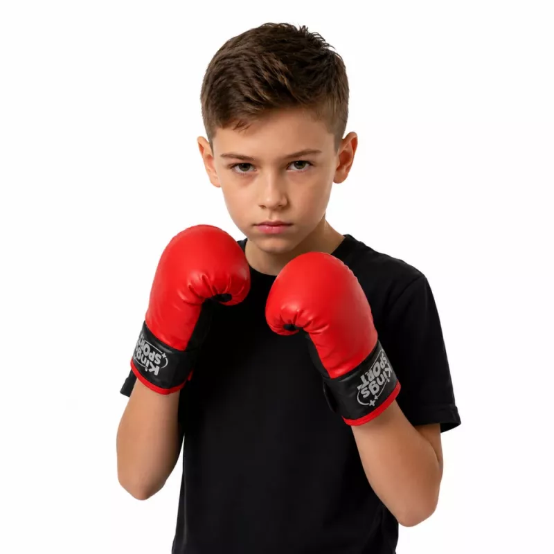 LEAN TOYS Set sacco da boxe Muay Thai per bambini con guantoni 40x14cm S