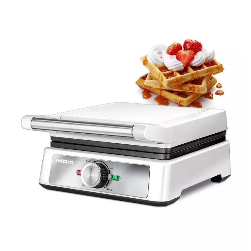 MPM MGO-41 waffle maker 1600W bianco – waffle maker belga con piastre antiaderenti