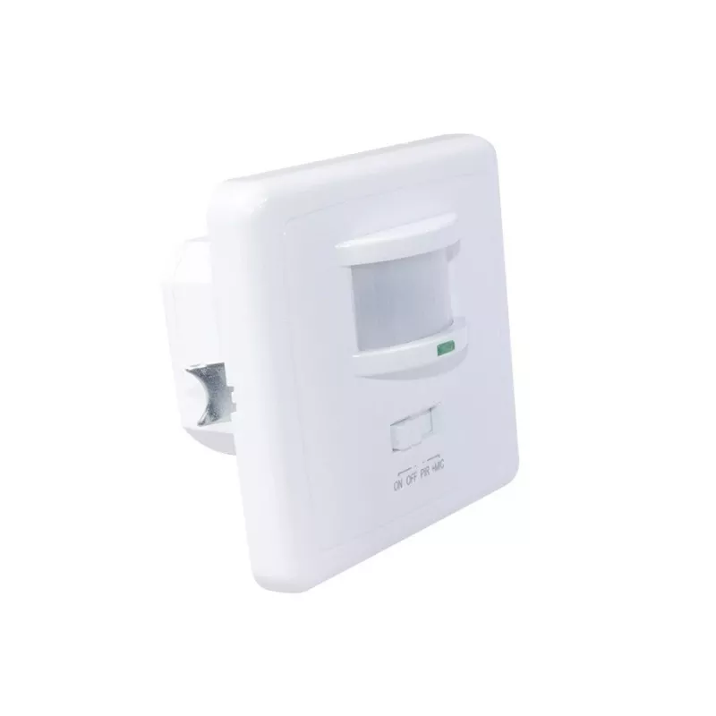 MACLEAN MCE18 rilevatore di movimento PIR con riconoscimento acustico, montaggio a parete, 160°, 1200W, bianco