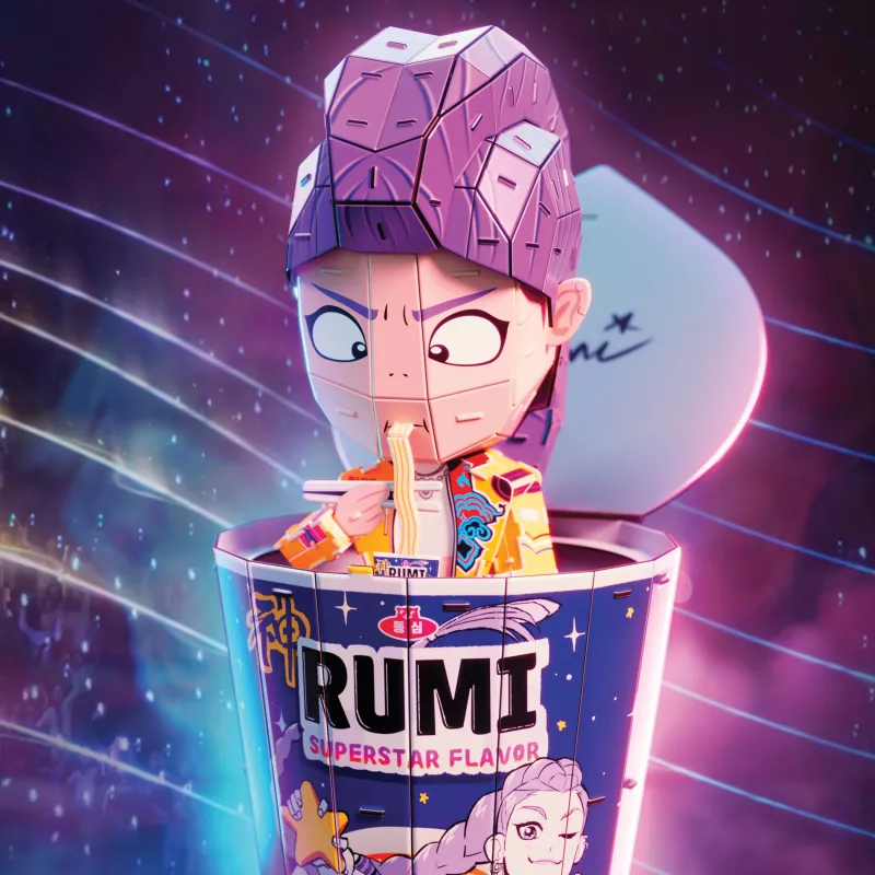 Spin Master 4D Build K-Pop Demon Hunters Rumi Ramen Cup puzzle 3D