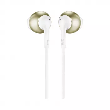 Auricolari in-ear JBL T205 color oro champagne con microfono