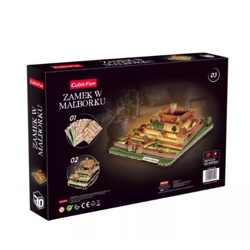 CubicFun Puzzle 3D Castello di Malbork con LED